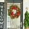 Christmas Wreaths for Front Door- 24 Inch Outdoor Prelit Christmas (Red) 5"D x 24"W x 24"H